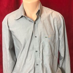 Lacoste Chambray Button Up shirt size large